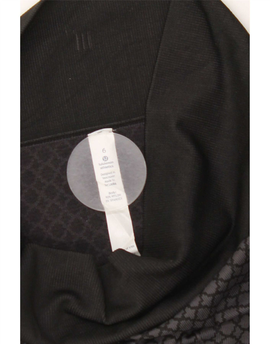 Leggings Capri da donna Lululemon US 6 Nylon geometrico grigio medio