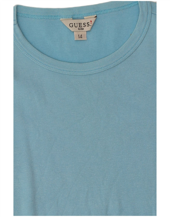 T-shirt grafica GUESS per bambina 13-14 anni in cotone blu