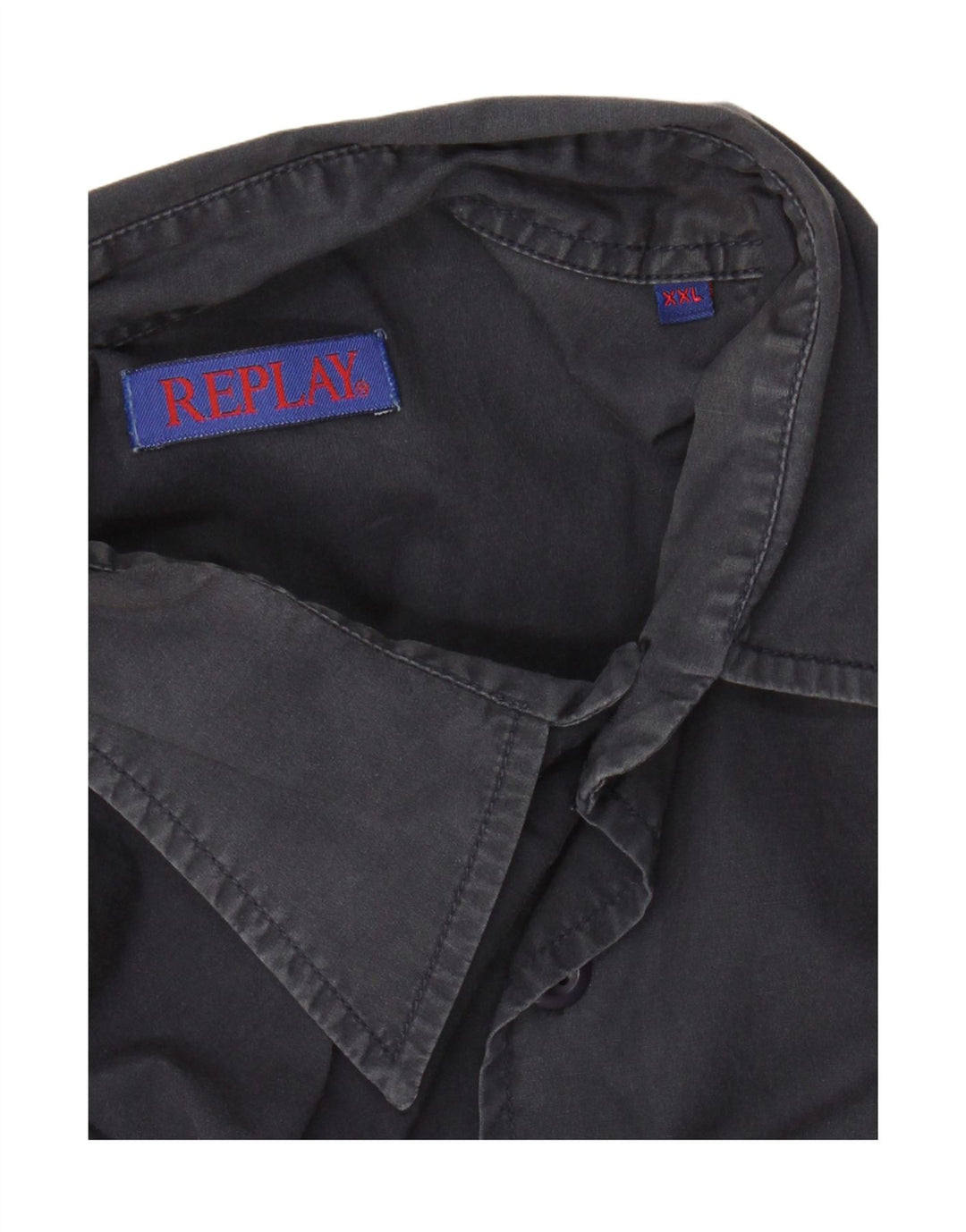 REPLAY Camicia a maniche corte da uomo 2XL Grigia