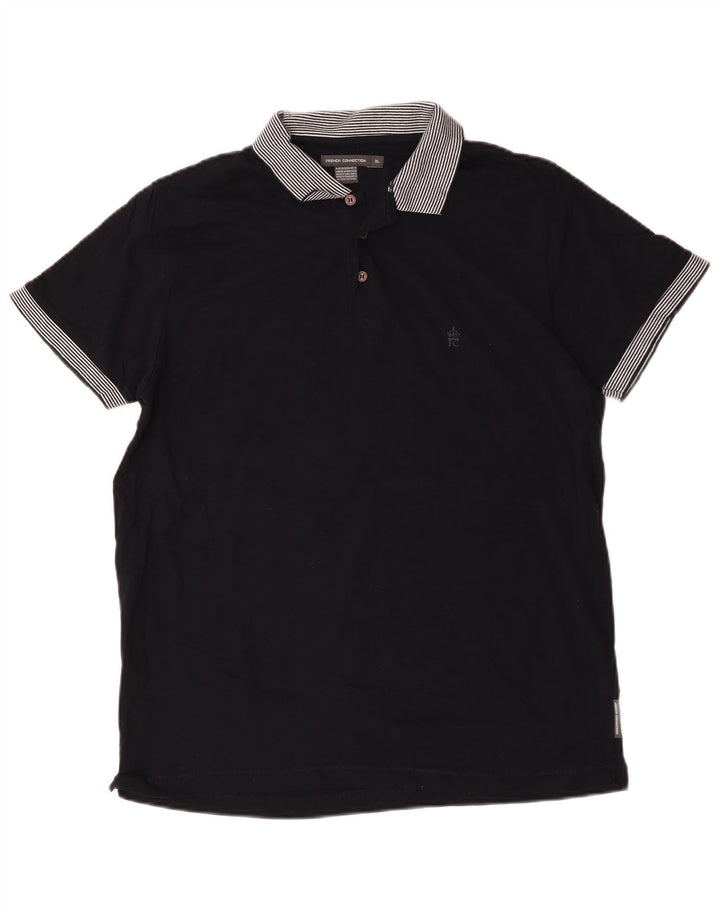 Polo da uomo French Connection XL in cotone blu navy