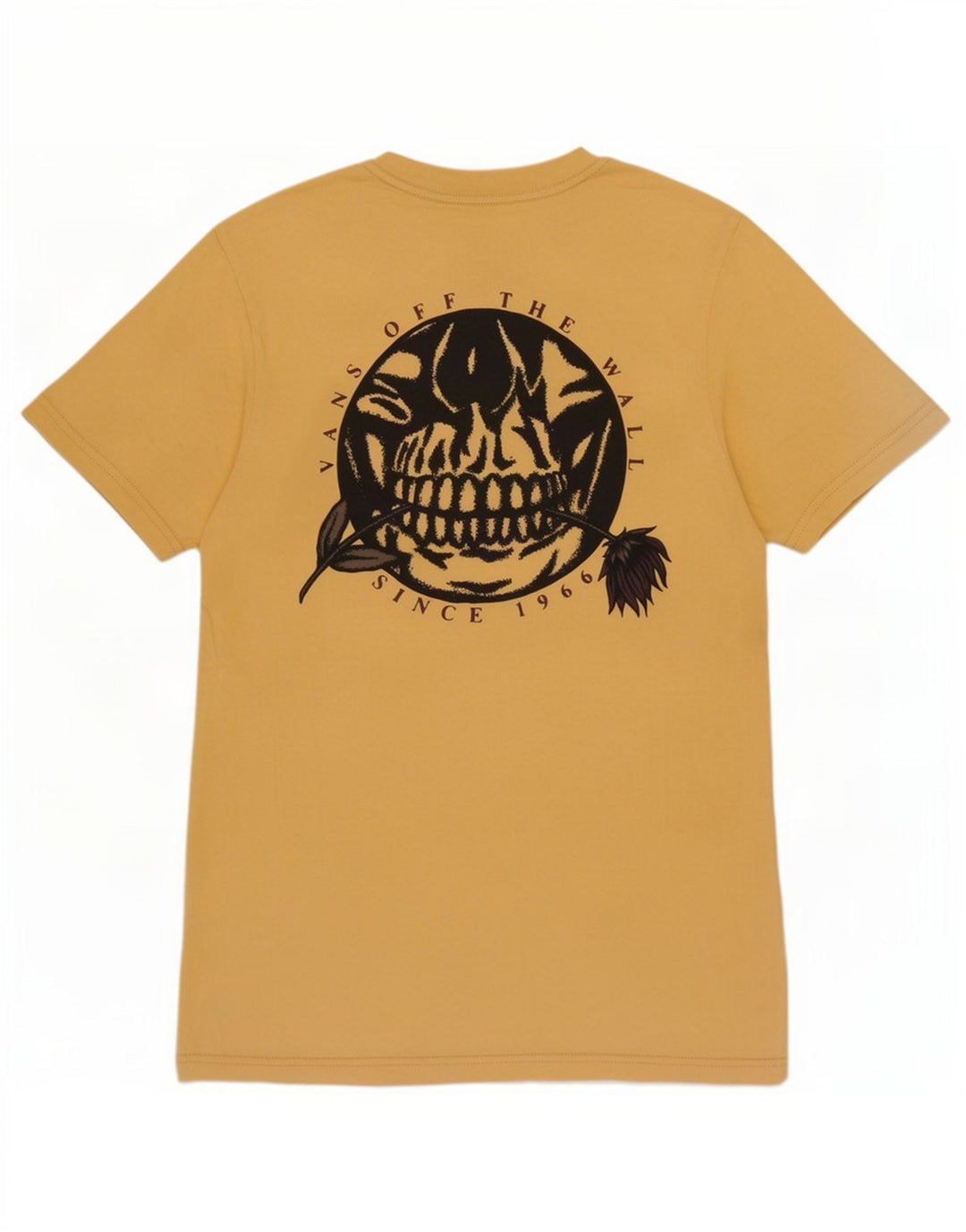 T-shirt grafica personalizzata da uomo Vans Top piccola in cotone giallo