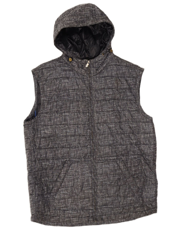 Gilet imbottito con cappuccio da uomo Massimo Dutti UK 44 2XL Policloruro blu navy