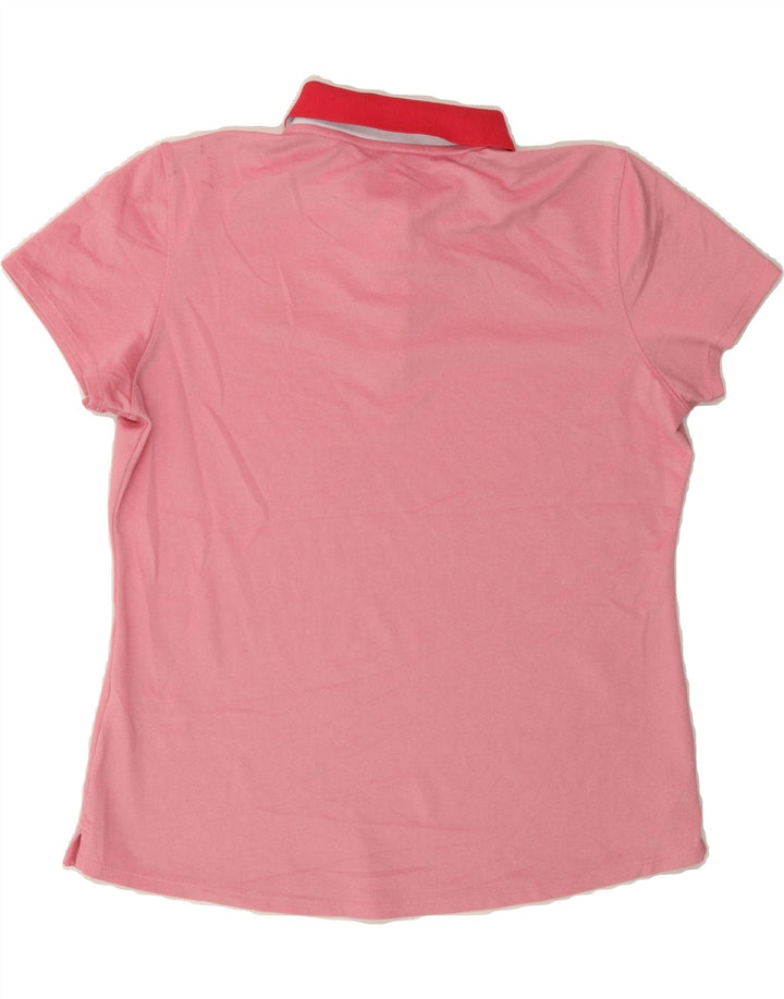 VINEYARD VINES Womens Polo Shirt UK 14 Medium Pink Polyester Vintage Vineyard Vines and Second-Hand Vineyard Vines from Messina Hembry 