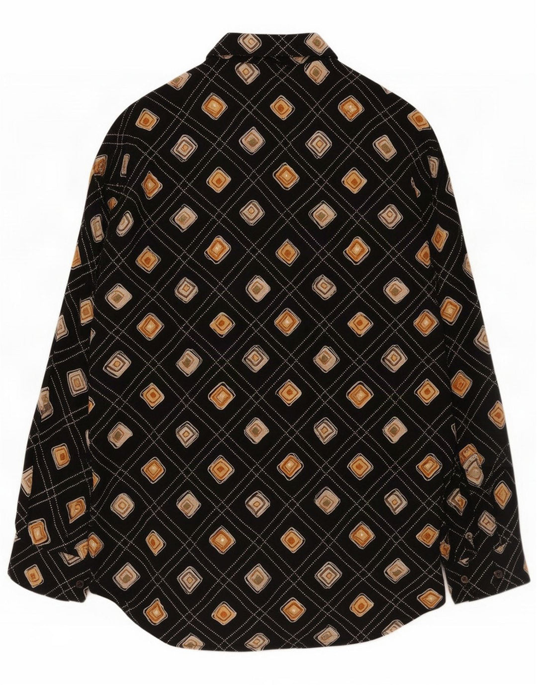 Kantaros Camicia da uomo Medium Black Geometric