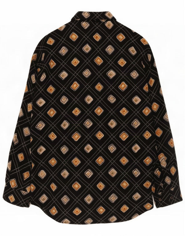 Kantaros Camicia da uomo Medium Black Geometric