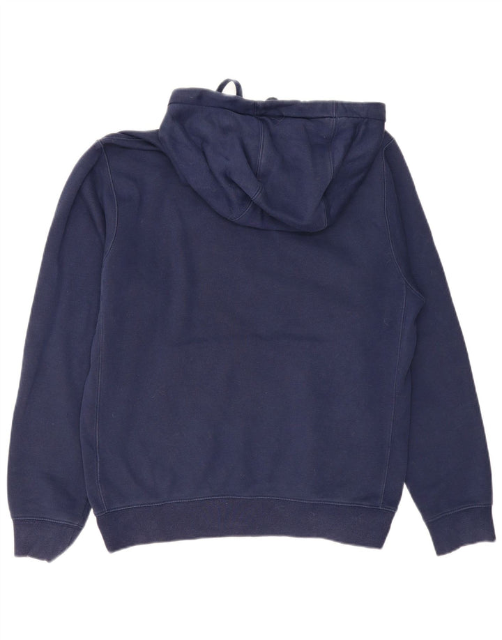 NIKE Mens Hoodie Jumper Small Navy Blue Cotton