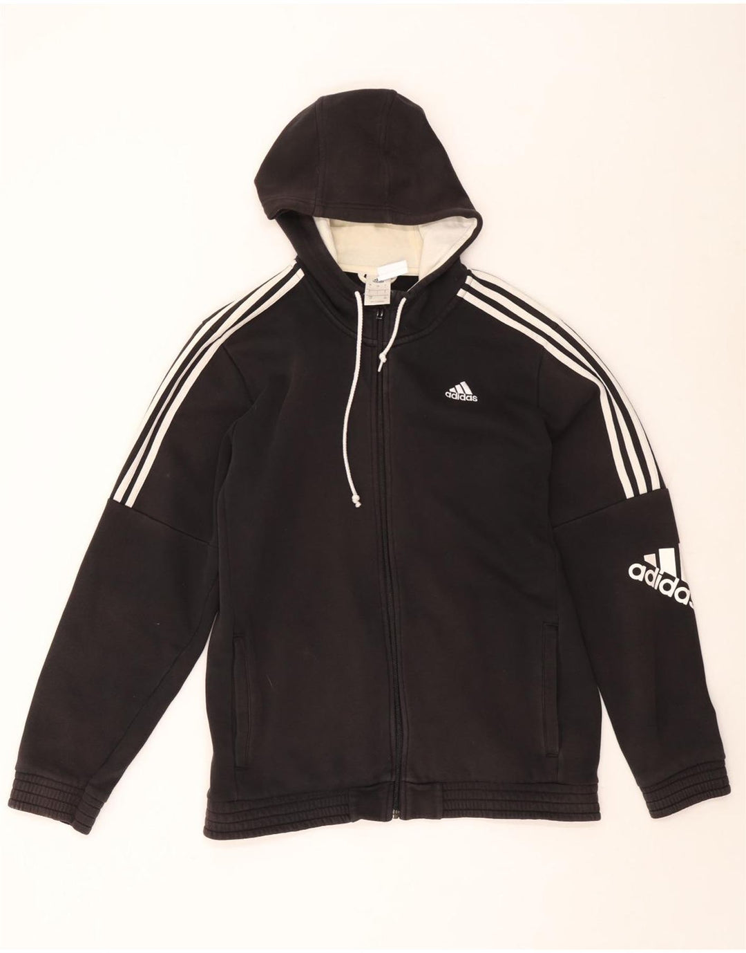 Felpa con cappuccio e zip grafica Nike da uomo, grande, in poliestere nero