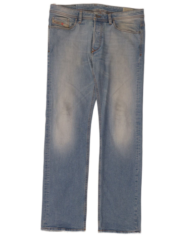 Diesel Jeans dritti Viking da uomo W34 L32 in cotone blu