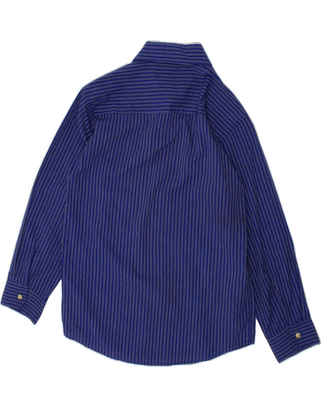 CHAPS Boys Shirt 10-11 Years Medium  Navy Blue Striped Cotton Vintage Chaps and Second-Hand Chaps from Messina Hembry 