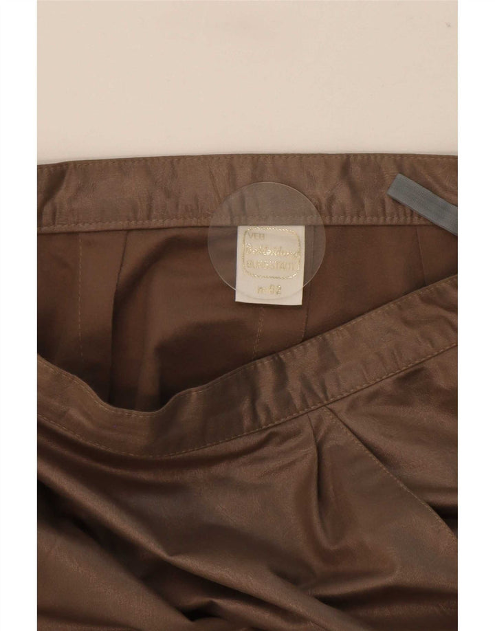 Gonna longuette vintage da donna piccola W26 marrone
