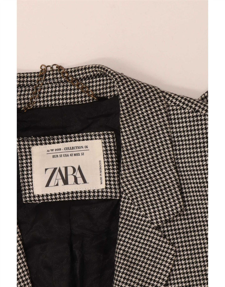 Giacca blazer a 2 bottoni da uomo Zara EU 52 grande pied de poule nero