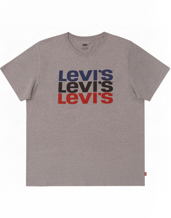 Levi's Mens Graphic T-Shirt Top Large Grey Cotton