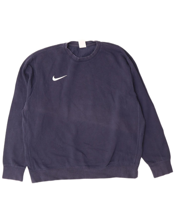 Felpa da uomo Nike Maglione grande in cotone blu navy