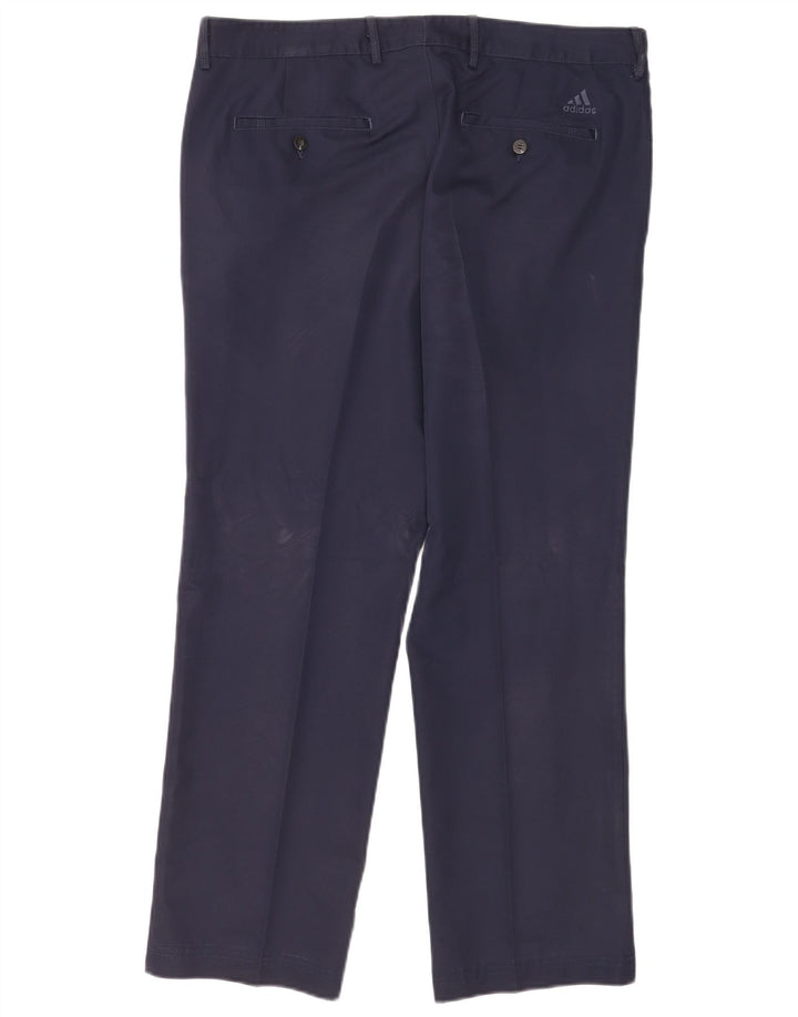 Pantaloni chino Adidas Uomo Climalite W36 L29 poliestere blu navy
