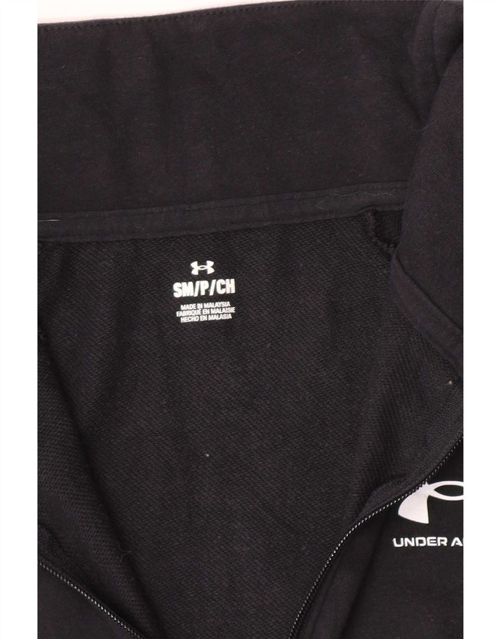 Maglia da ginnastica Under Armour da donna con zip e collo, UK 10, piccola, nera