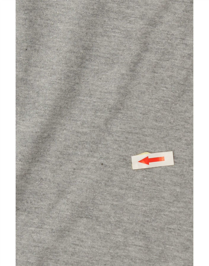 Champion Top grafico da uomo a maniche lunghe in cotone color block grigio medio