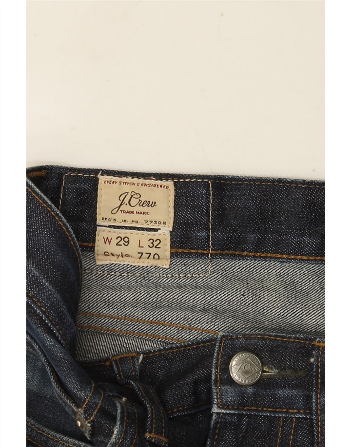 J. CREW Jeans dritti da uomo 770 W29 L32 Blu navy