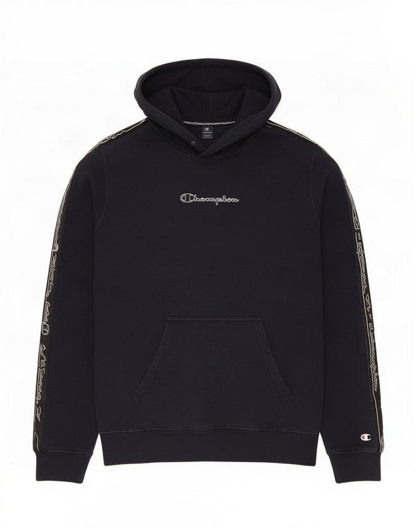 Felpa con cappuccio grafica da uomo Champion, cotone medio blu navy
