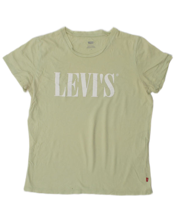 T-shirt grafica da donna LEVI'S Top UK 12 Cotone verde medio
