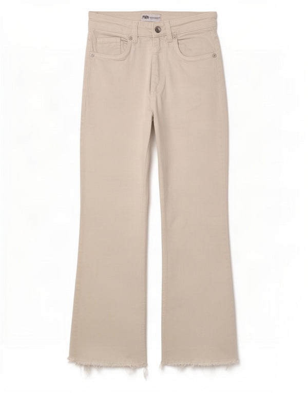 Jeans corti da donna Zara EU 34 2XS W24 L25 Bianco