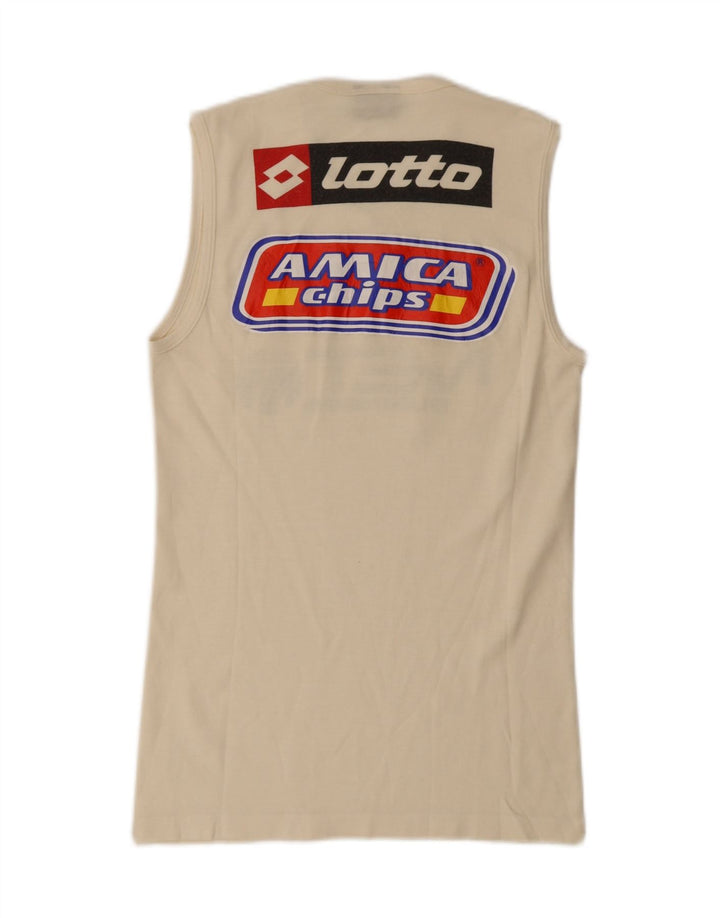 Canotta grafica da uomo Lotto piccola in cotone bianco sporco
