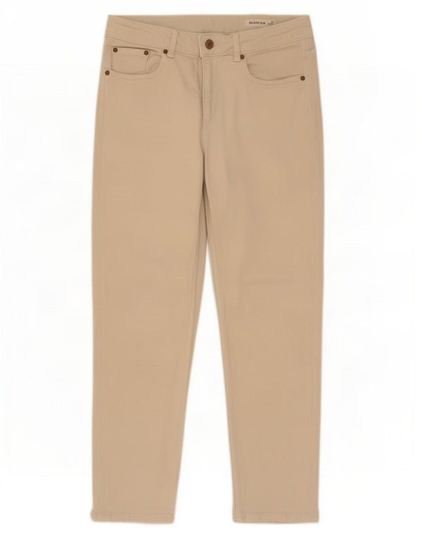 Jeans slim fit rilassati da donna Marks & Spencer UK 10 piccoli W30 L27 Beige