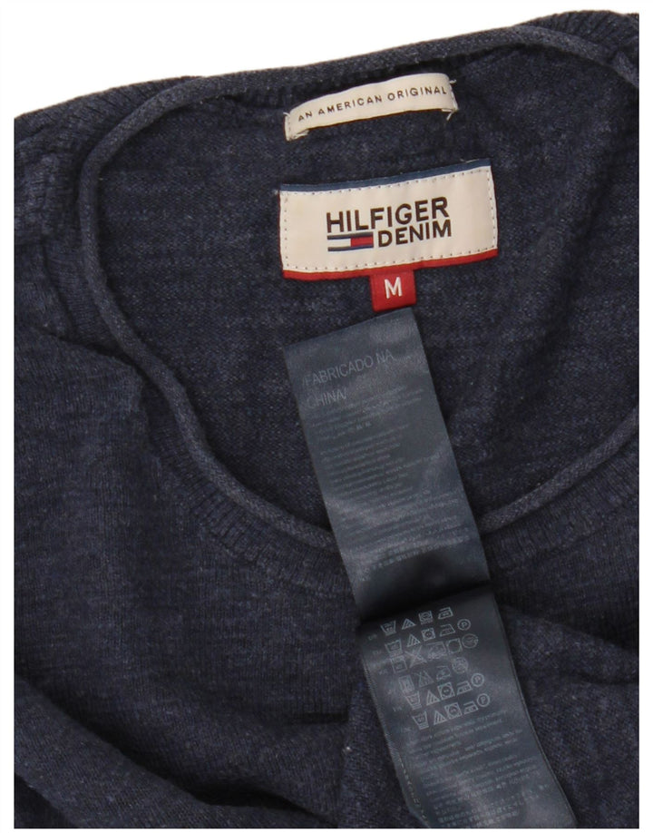 Maglione maglione girocollo da uomo Tommy Hilfiger cotone medio blu navy