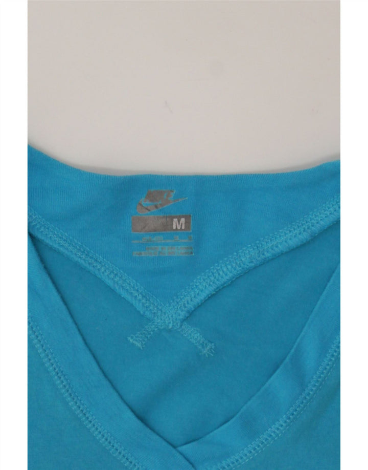 NIKE Womens T-Shirt Top UK 12 Medium Blue Cotton Vintage Nike and Second-Hand Nike from Messina Hembry 