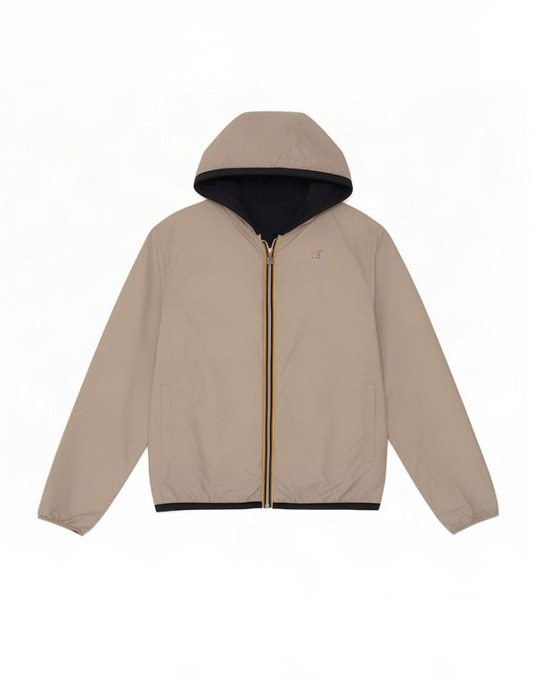 Giacca reversibile con cappuccio K-Way per ragazzi 15-16 anni XL Colorblock grigio