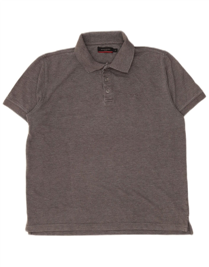 Polo da uomo Pierre Cardin in poliestere grigio medio