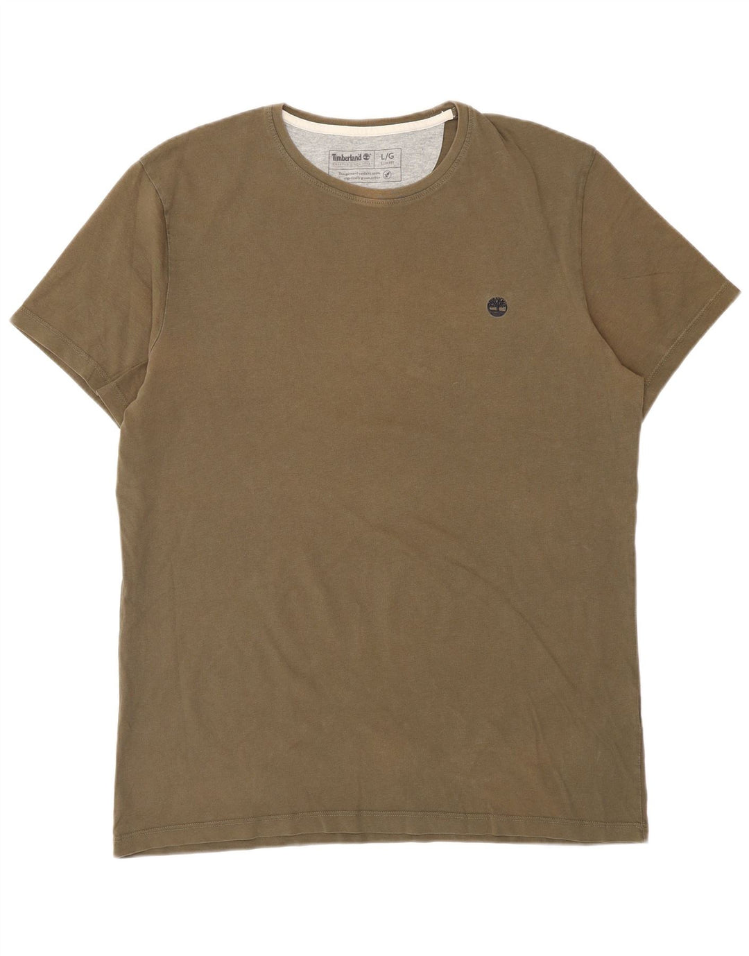 TIMBERLAND T-shirt slim fit da uomo grande in cotone kaki