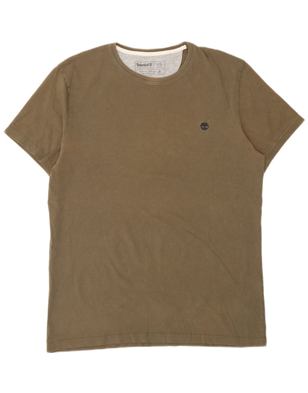 TIMBERLAND T-shirt slim fit da uomo grande in cotone kaki