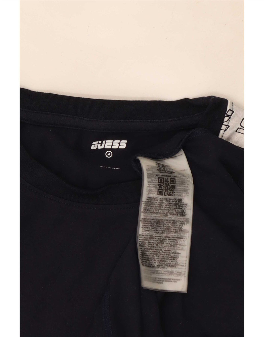 Guess T-shirt grafica da uomo Top in cotone color block medio blu navy