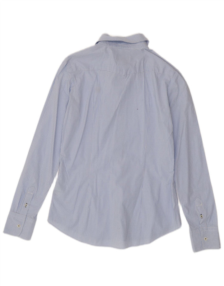 G-STAR Womens Shirt UK 12 Medium Blue Gingham Cotton