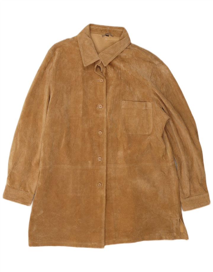 Giacca in pelle scamosciata da donna Julia S. Roma EU 42 Large in pelle marrone