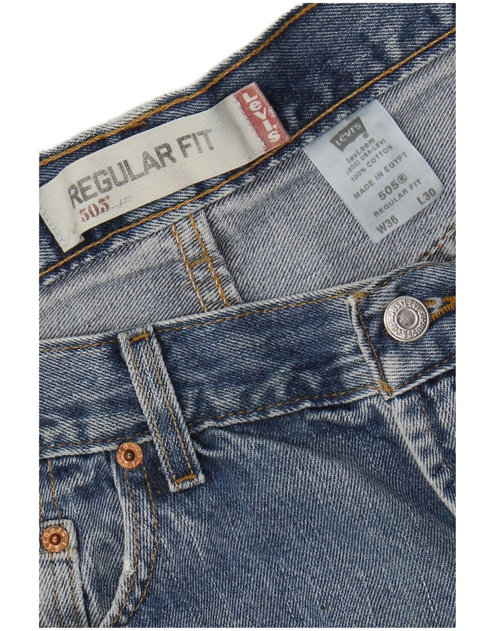 LEVI'S Jeans dritti da uomo 505 W36 L30 cotone blu