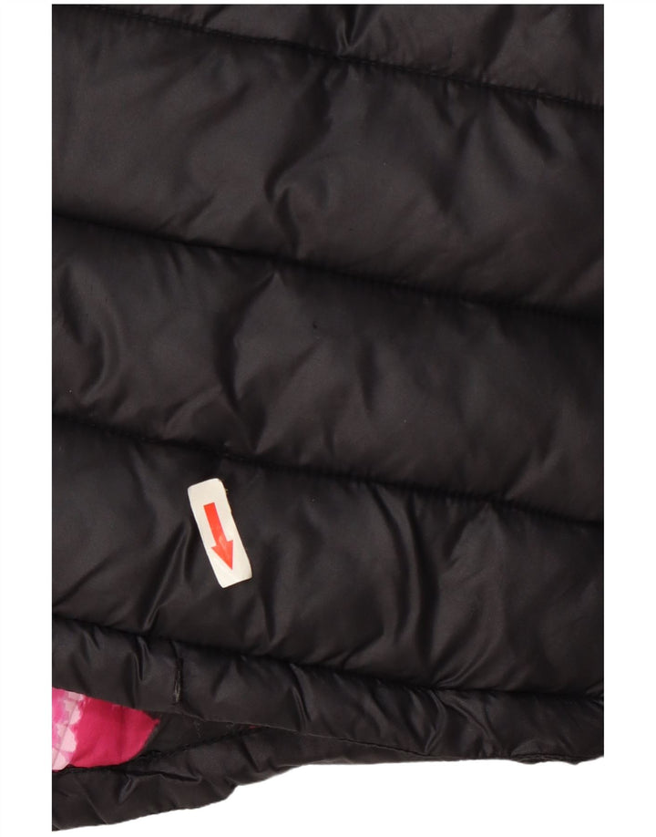 Cappotto imbottito con cappuccio da donna Superdry UK 12 nylon nero medio