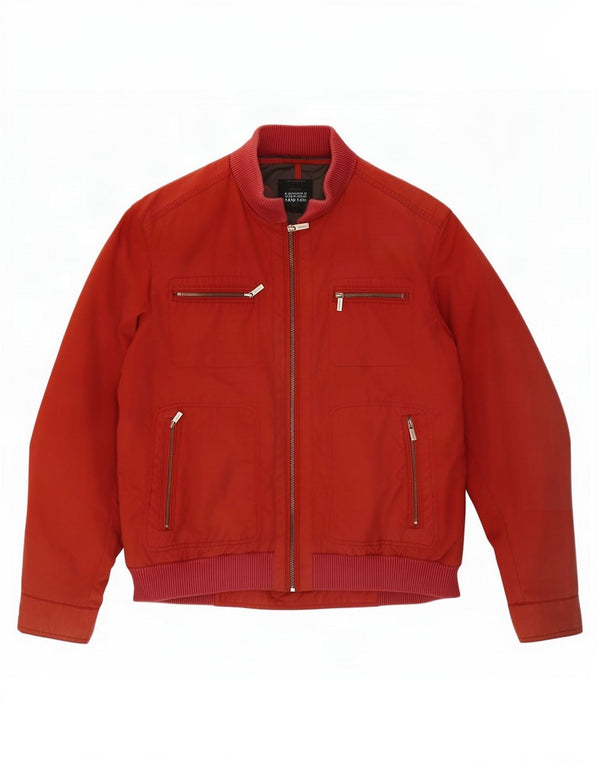 Giubbotto bomber da uomo Massimo Dutti UK 40 Large Rosso Nylon