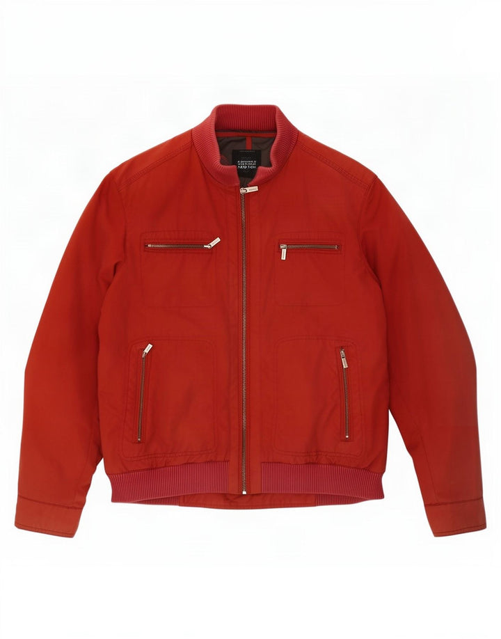 Giubbotto bomber da uomo Massimo Dutti UK 40 Large Rosso Nylon