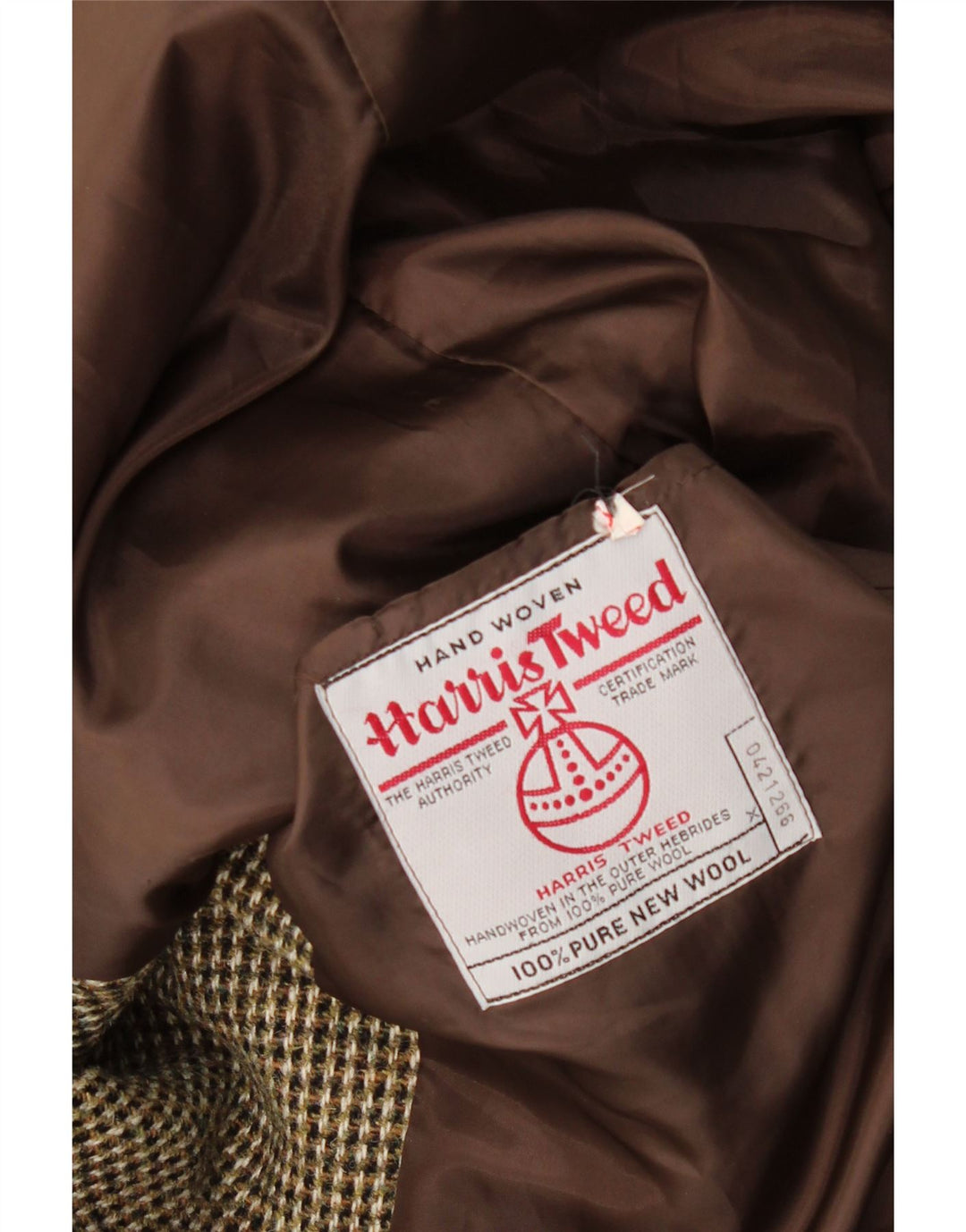 Harris Tweed Giacca blazer a 3 bottoni da uomo UK 40 Lana nuova a quadri marroni grandi