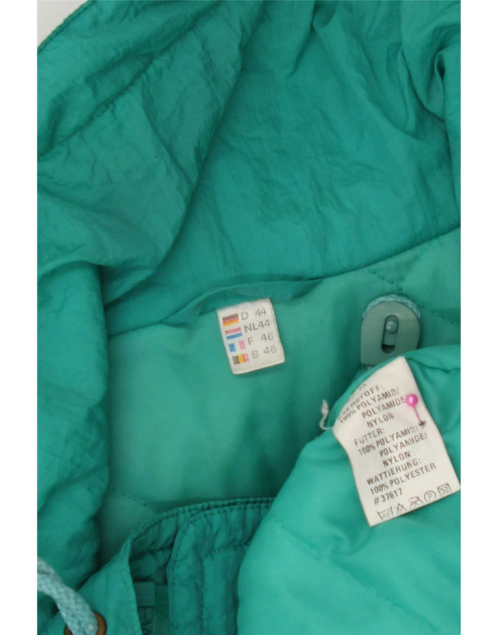 Cappotto imbottito oversize da donna vintage EU 46 XL Nylon verde