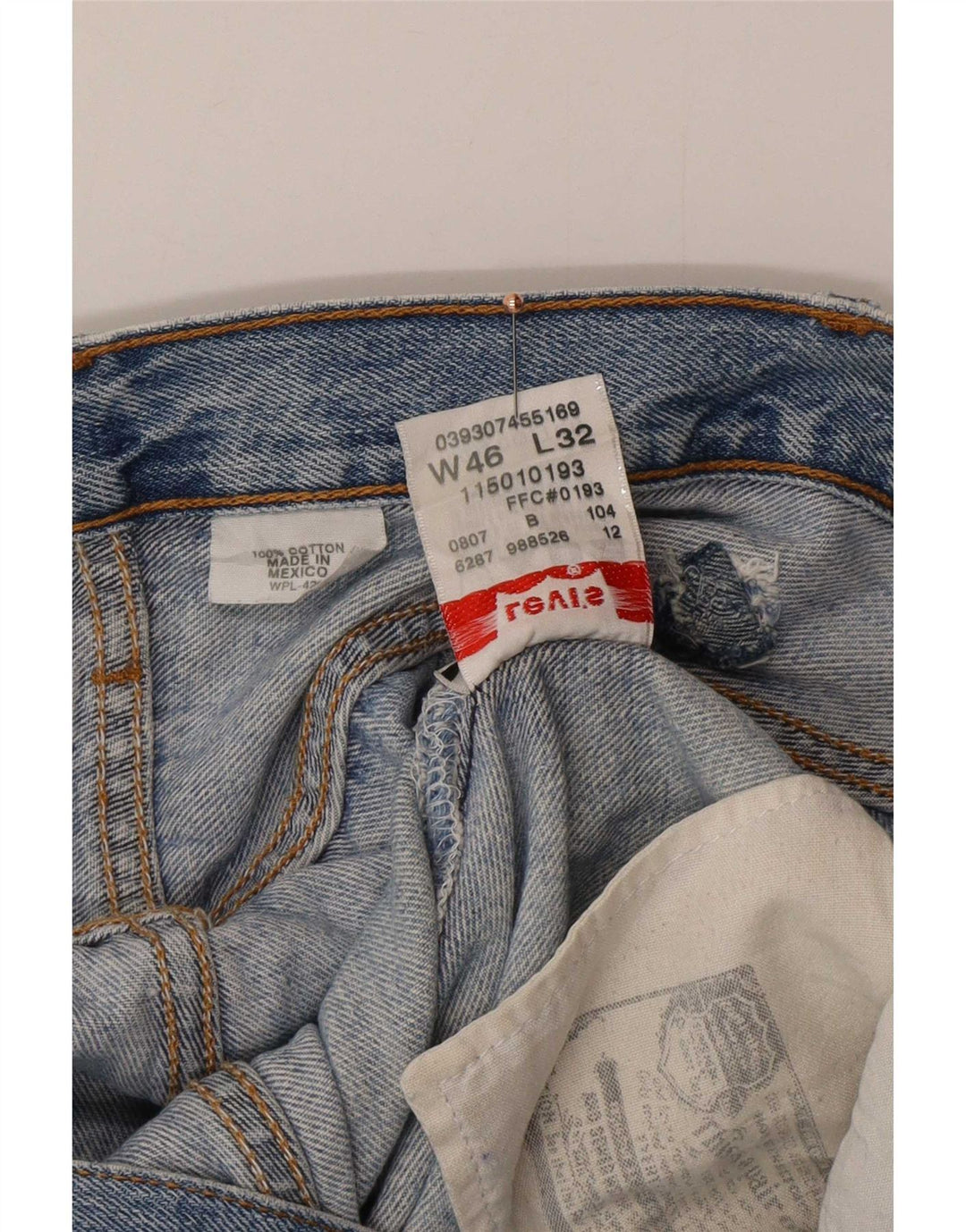 Levi's Uomo 501 Jeans dritti W46 L27 Cotone Blu