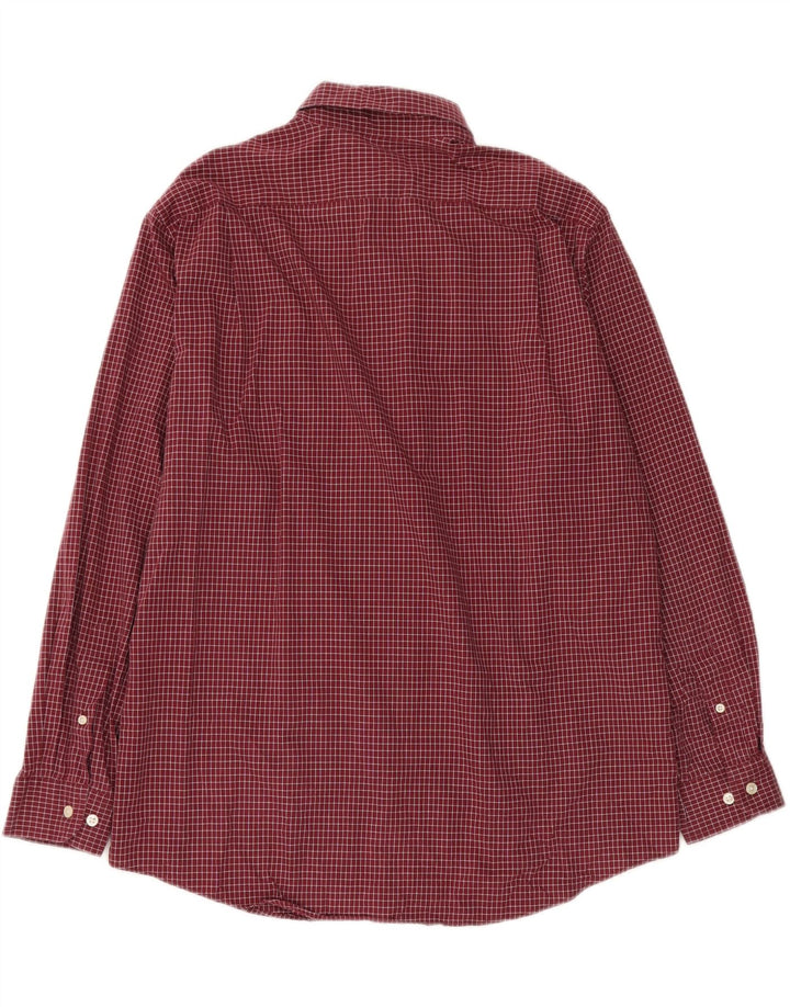 Camicia da uomo dal taglio tradizionale L.L.Bean, cotone a quadri bordeaux medio