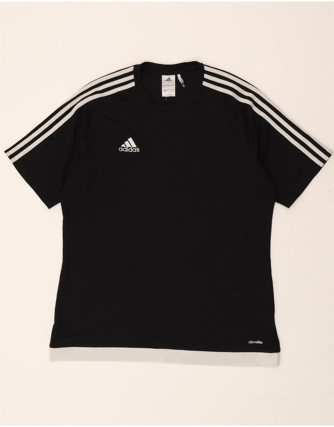 T-shirt ADIDAS da uomo Climalite Top grande in poliestere color block nero