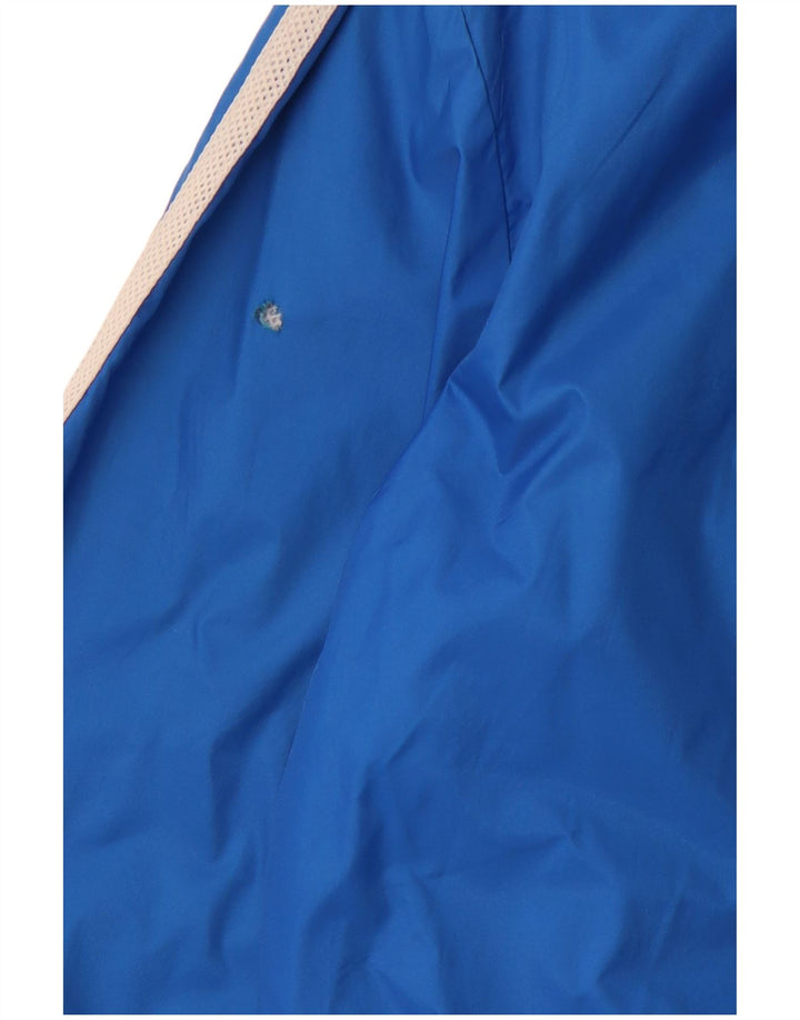 Giacca antipioggia ADIDAS da uomo con cappuccio grafico UK 38 nylon blu medio