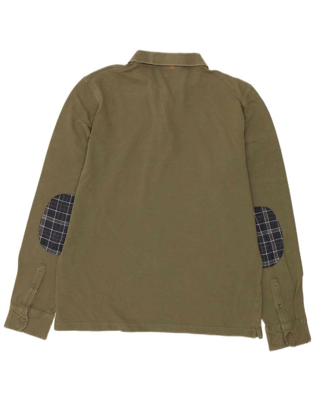 Polo a maniche lunghe da uomo Sun68 grande in cotone kaki