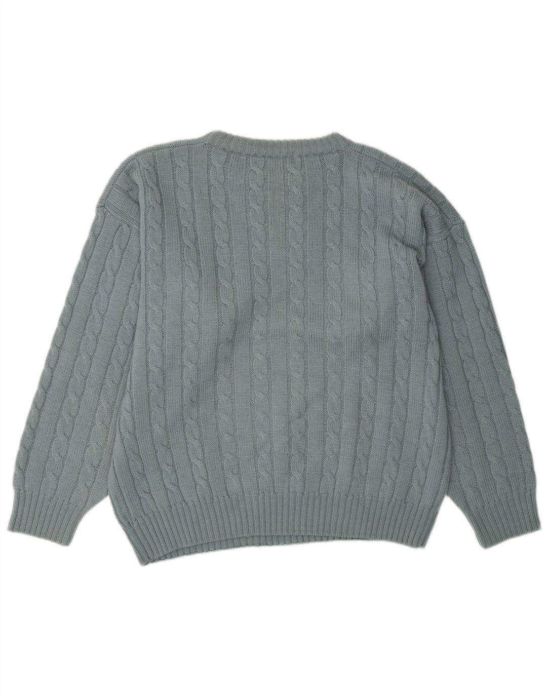 Maglione maglione girocollo da uomo vestibilità ampia FILA IT 50 lana blu medio