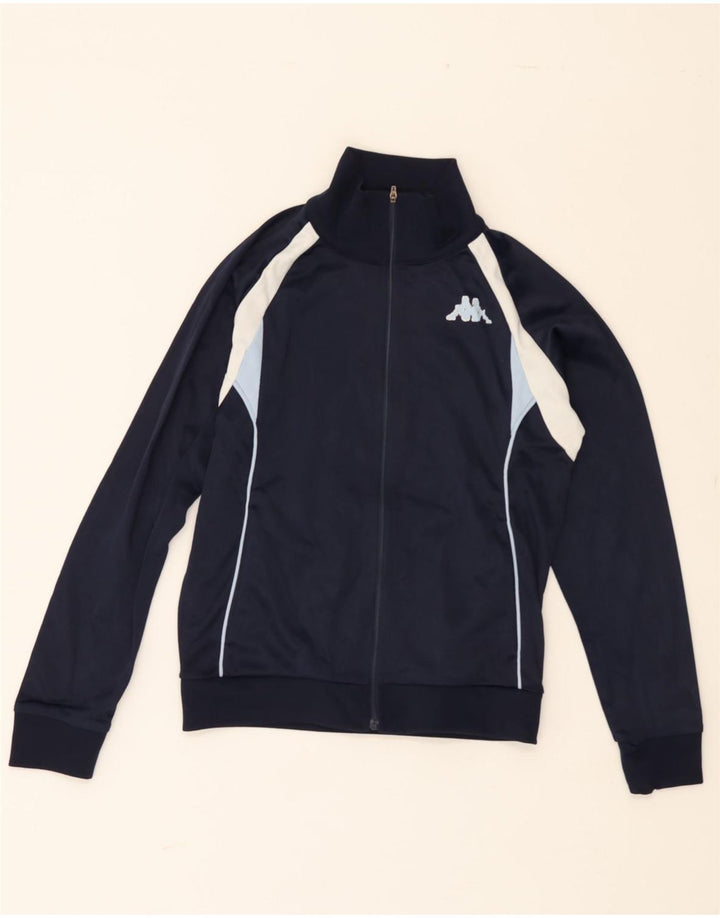 KAPPA Boys Tracksuit Top Jacket 11-12 Years XL  Navy Blue Colourblock Vintage Kappa and Second-Hand Kappa from Messina Hembry 