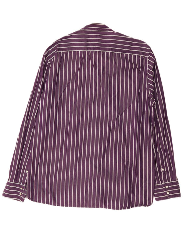 Camicia da uomo Tommy Hilfiger XL in cotone a righe viola