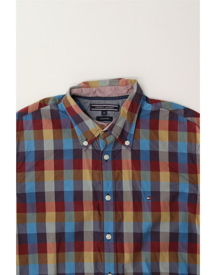 TOMMY HILFIGER Mens Custom Fit Shirt Medium Multicoloured Check Cotton Vintage Tommy Hilfiger and Second-Hand Tommy Hilfiger from Messina Hembry 